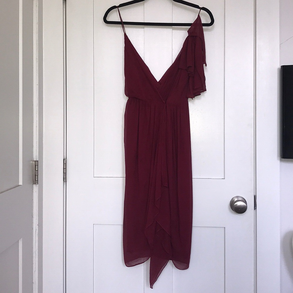 Alice + Olivia Dark Red Cocktail Dress